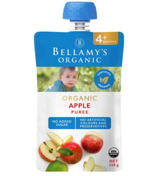 [2-Pack] Bellamy's Organic Apple Puree 120g Exp: 10/24