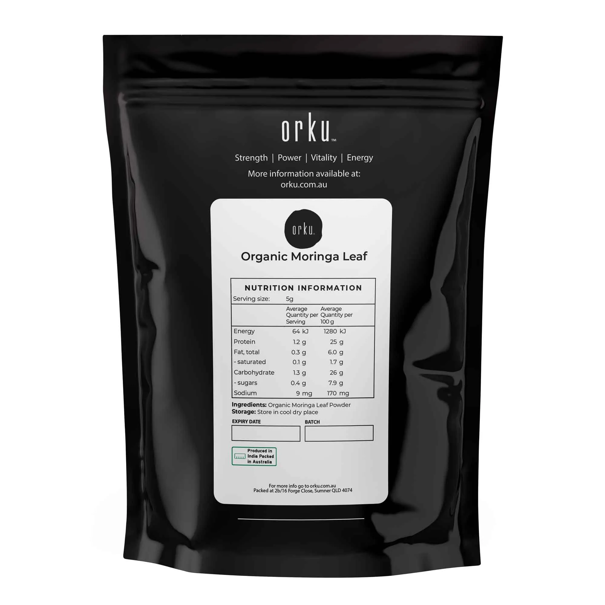 400g Organic Moringa Leaf Powder | Dietary Supplement from Moringa Oleifera