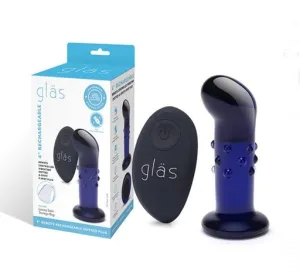 4" RECHARGEABLE REMOTE CONTROLLED VIBRATING DOTTED G-SPOT/P-SPOT PLUG
