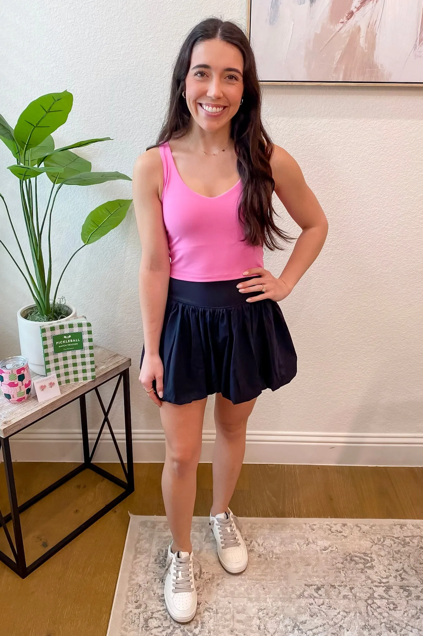 Athleisure Contour Seam Longline Fuschia Sports Bra