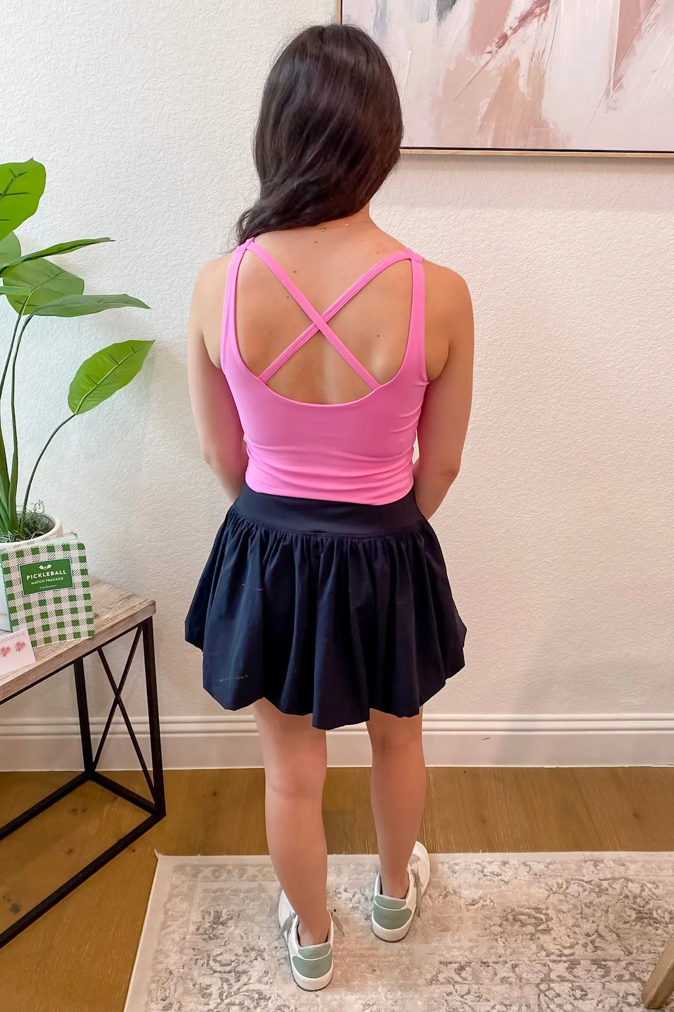 Athleisure Contour Seam Longline Fuschia Sports Bra