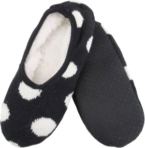 BambooMN 1 Pair Adult Size Medium Fuzzy Cozy Plush Home Travel Non-Skid Slippers Slip-On