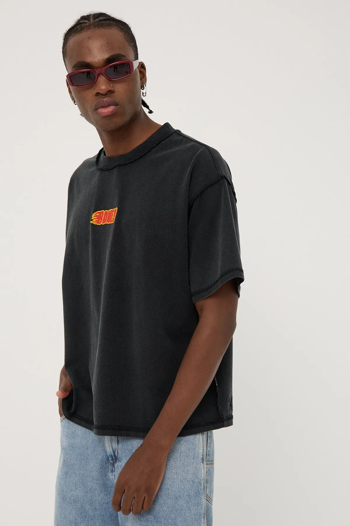 Billy Bones Club Flaming Bones Tee Black