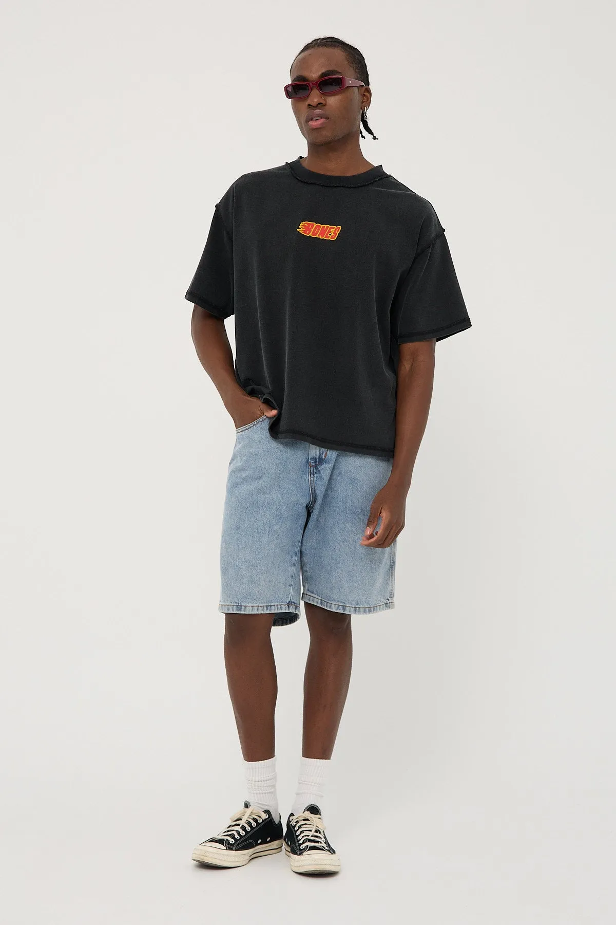 Billy Bones Club Flaming Bones Tee Black