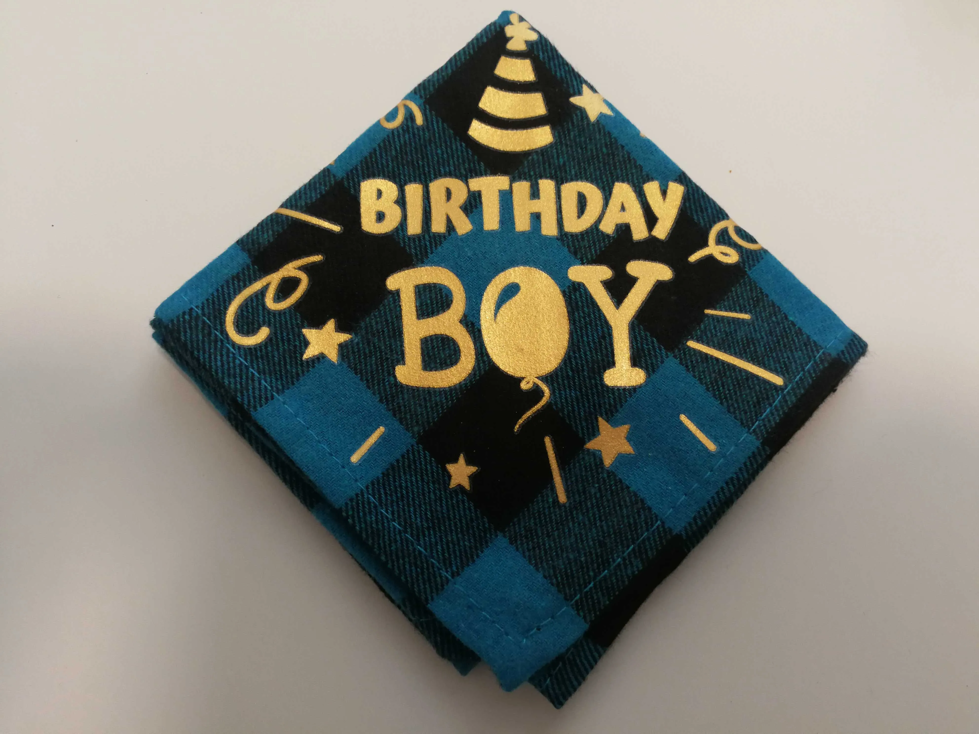 Birthday Plaid Bandana