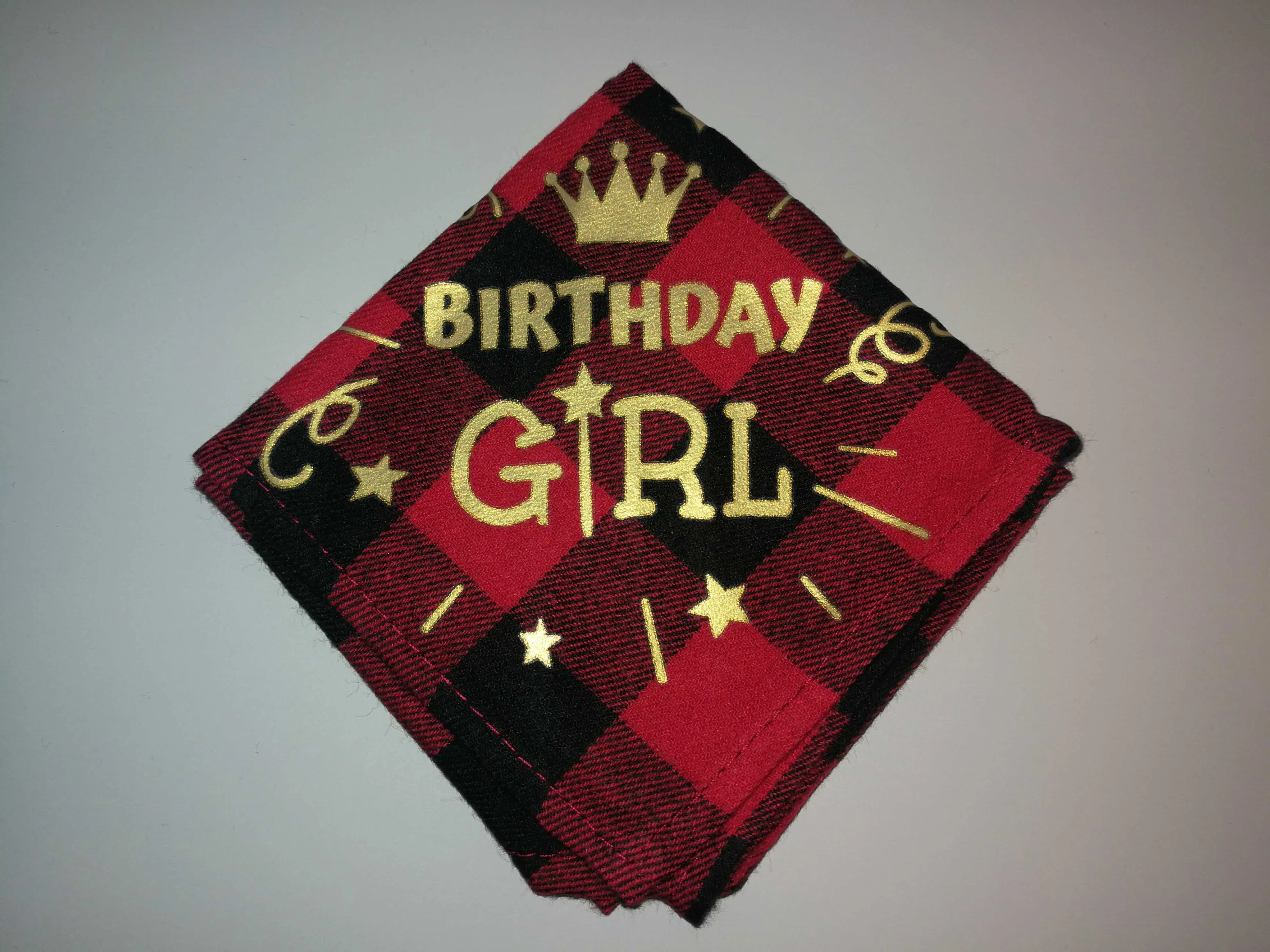 Birthday Plaid Bandana