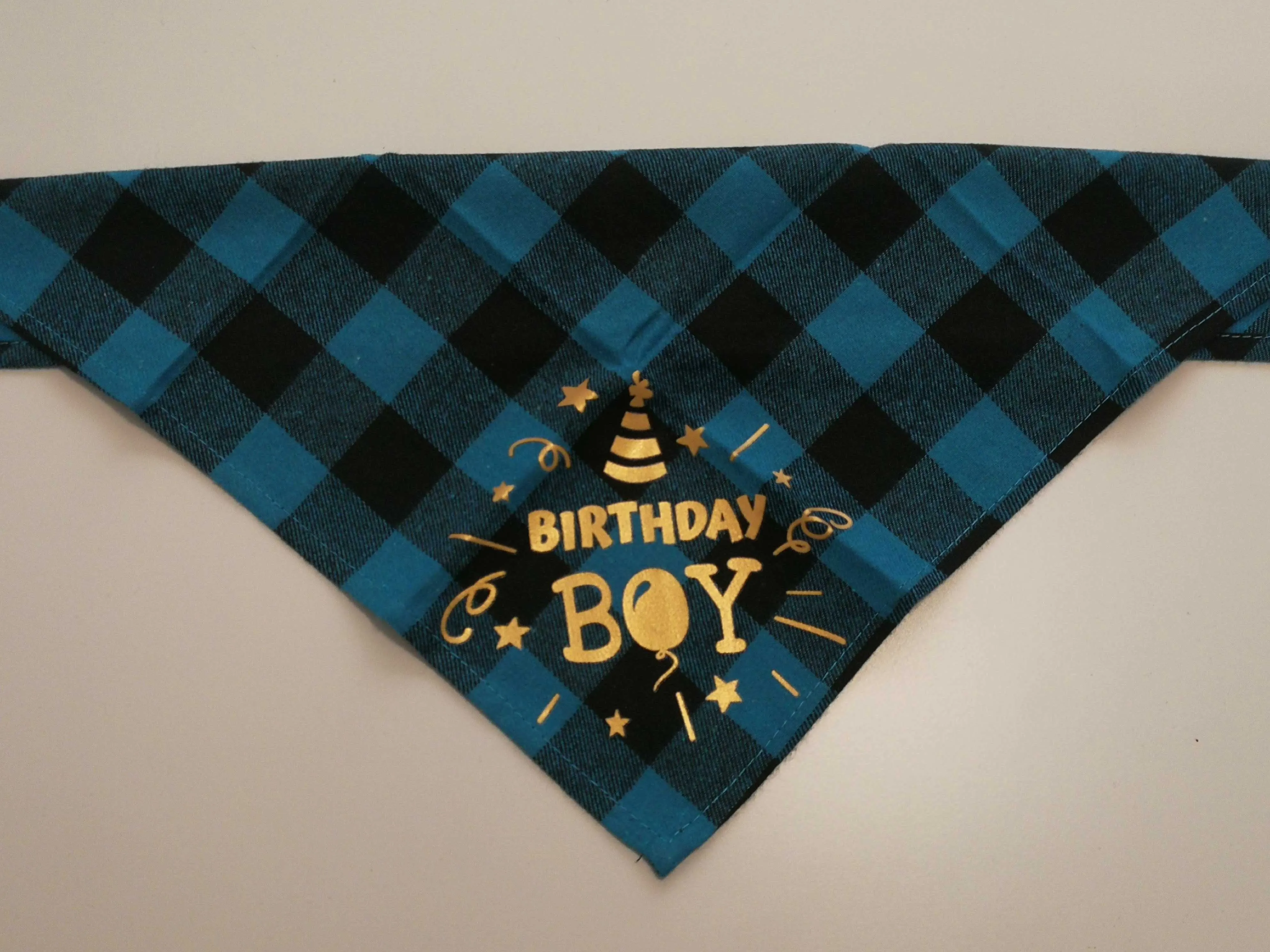 Birthday Plaid Bandana