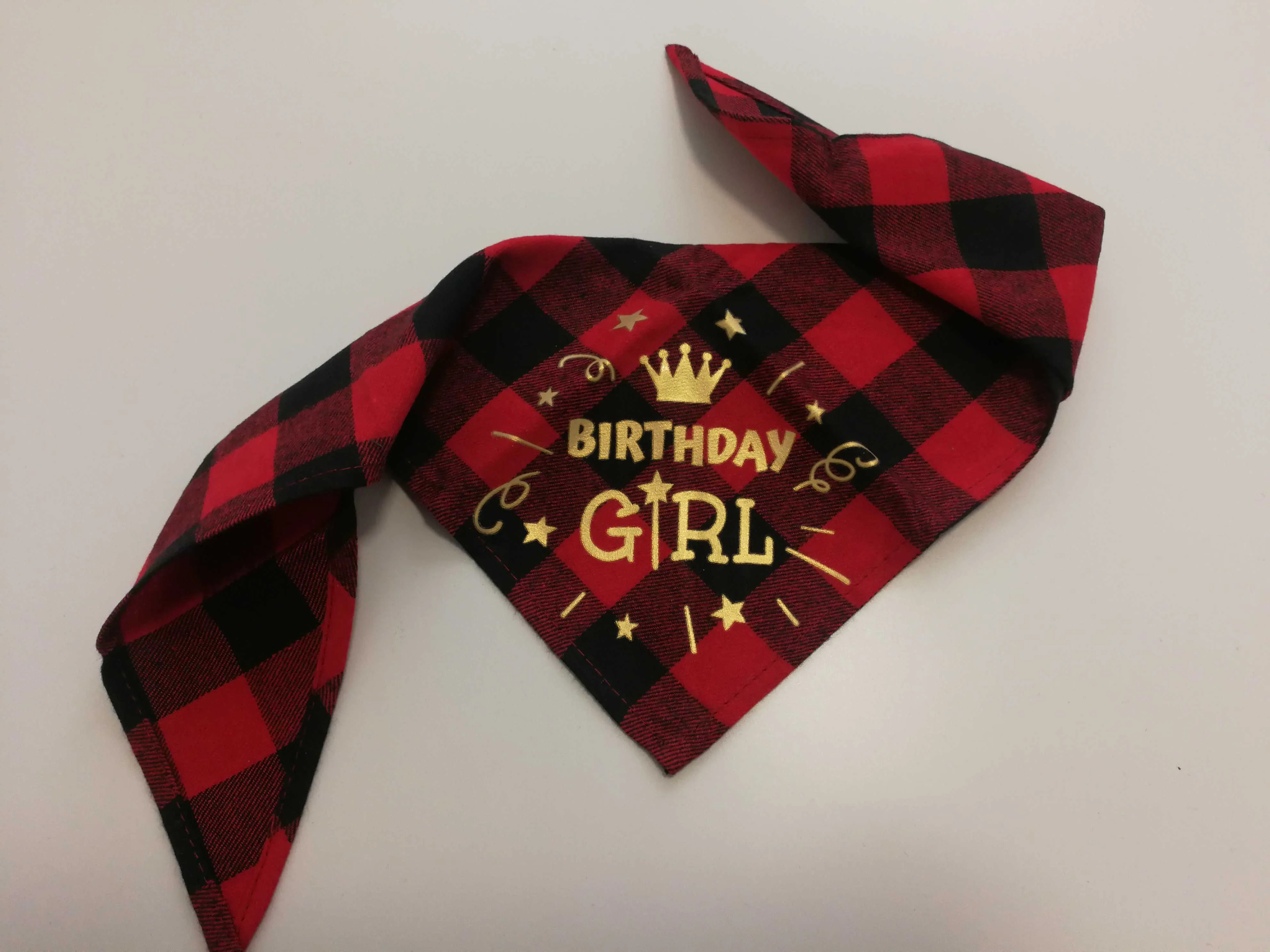 Birthday Plaid Bandana