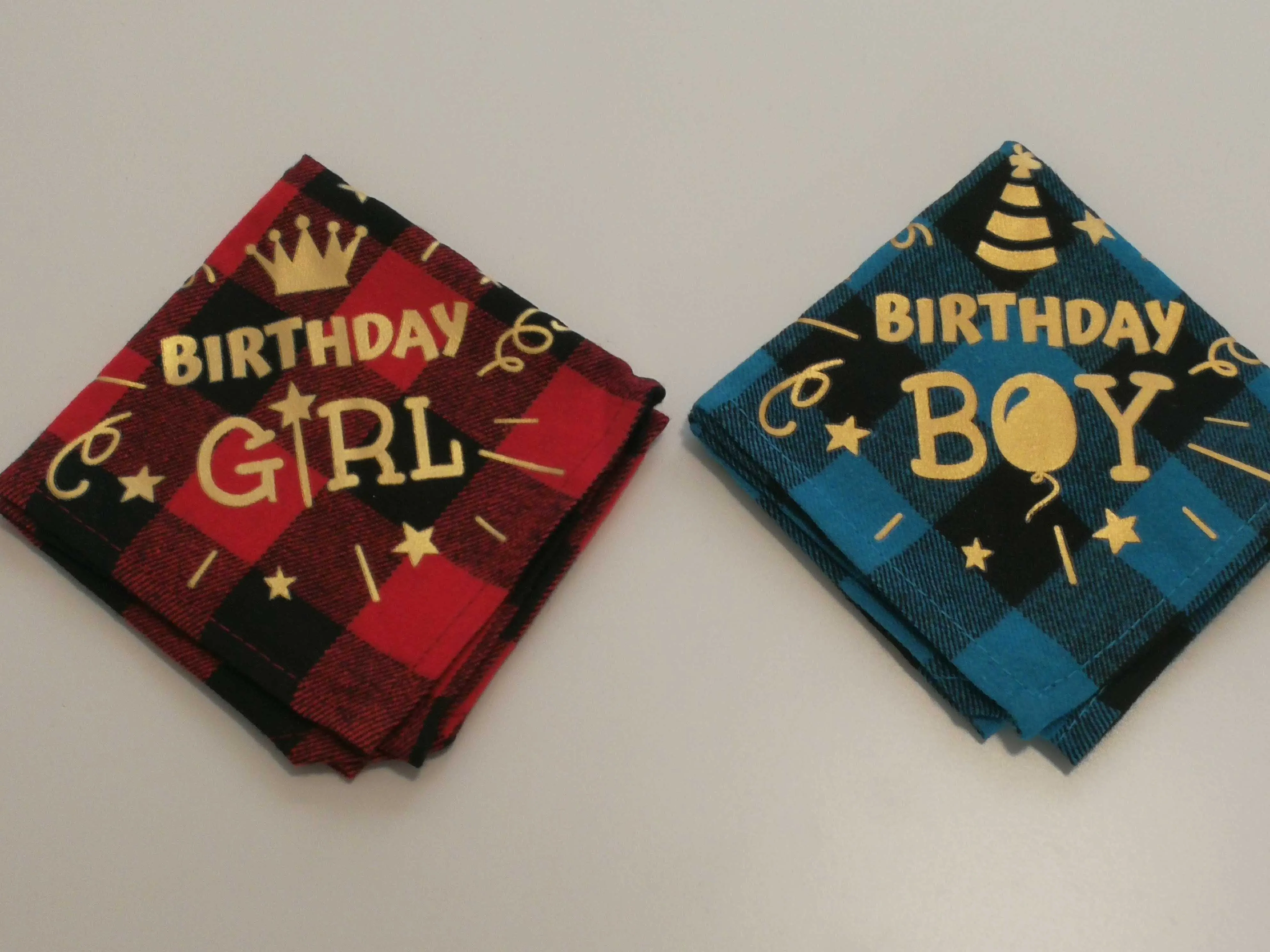 Birthday Plaid Bandana