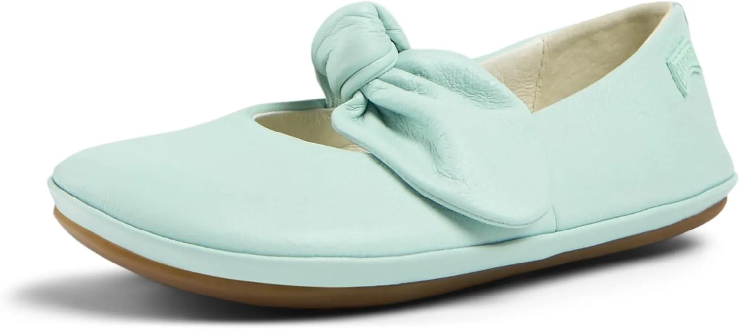 Camper Kids Girls Fashion Ballet Flat, Blue 013, 4.5 Big Kid