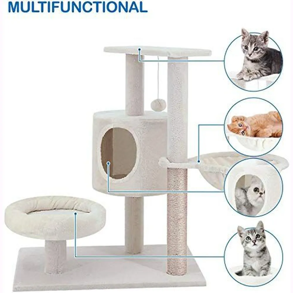 Cat Tree with Platform and Scratching Posts -28inch