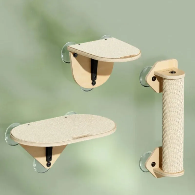 Cat Window Climbing Frame - Shelves With Scratching Post
