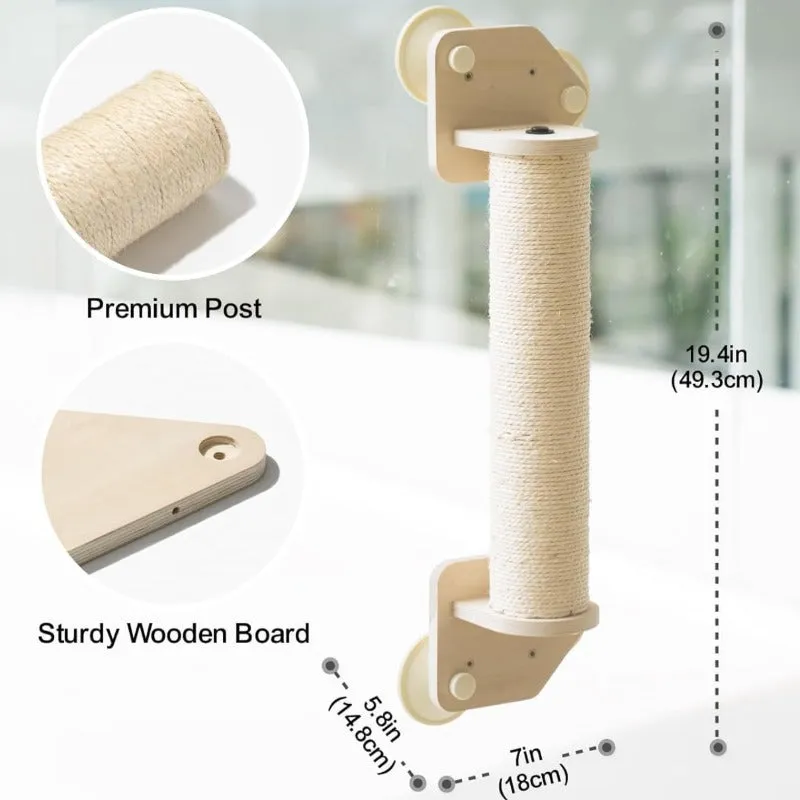 Cat Window Climbing Frame - Shelves With Scratching Post