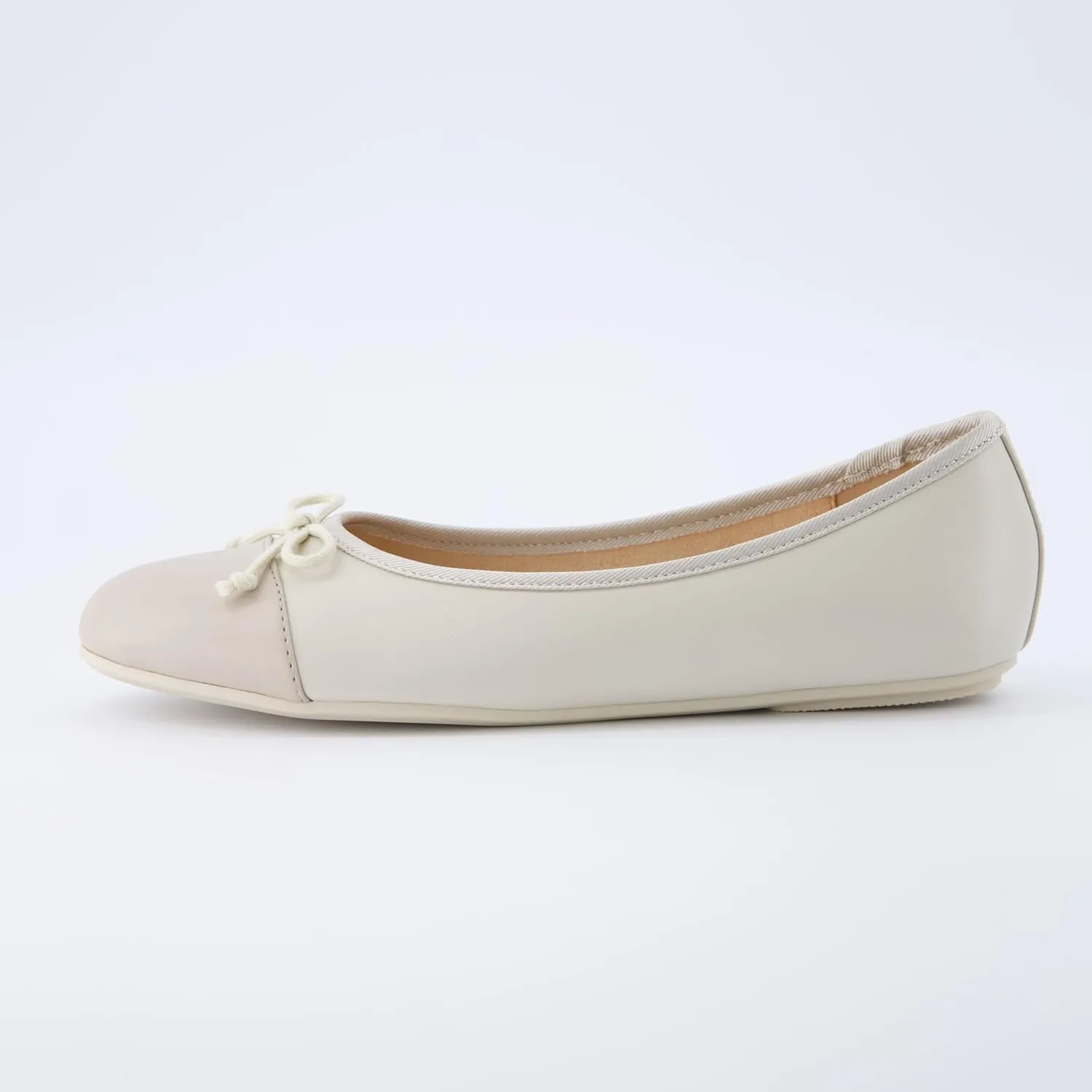 CUSHIONAIRE Women's Cardi Cap Toe Bow Flat with  Memory Foam and Wide Widths Available