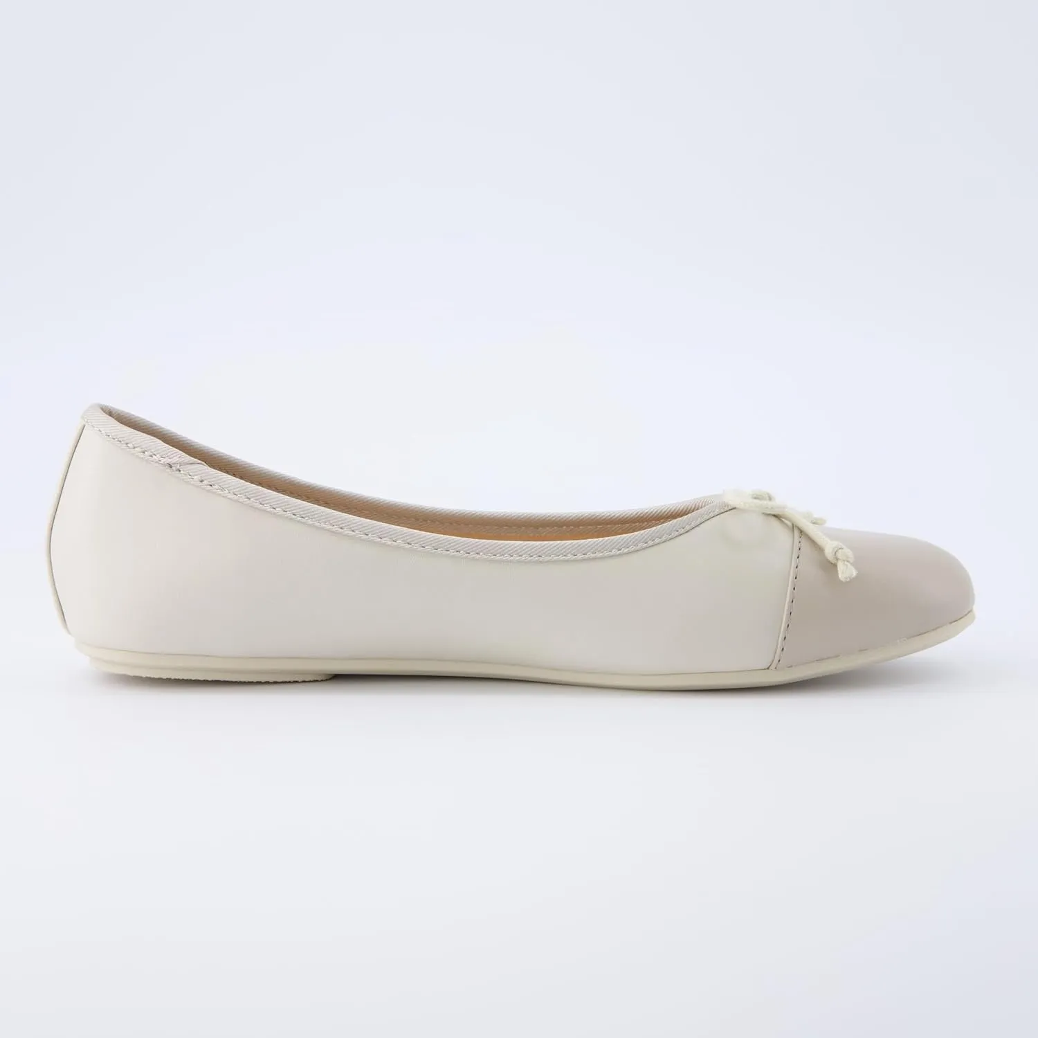 CUSHIONAIRE Women's Cardi Cap Toe Bow Flat with  Memory Foam and Wide Widths Available
