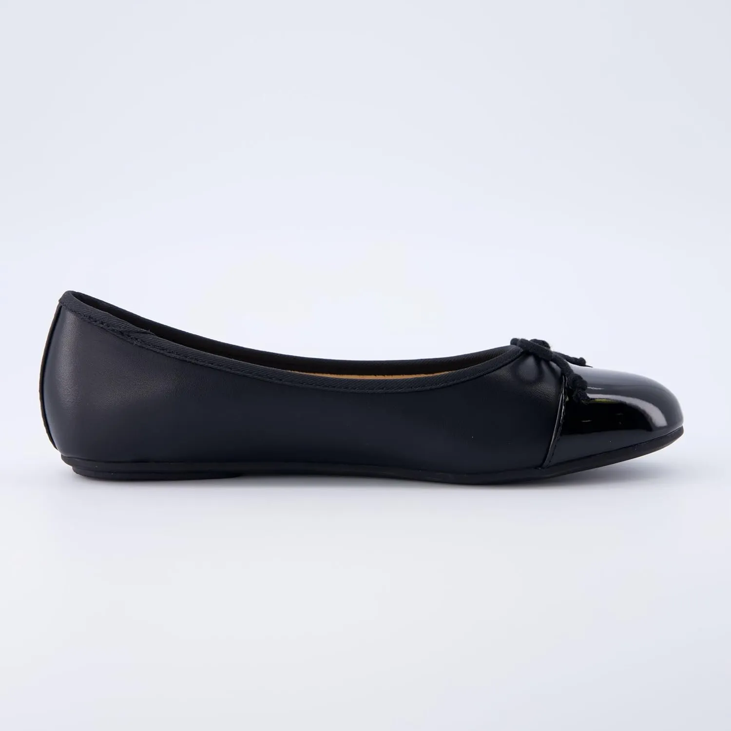 CUSHIONAIRE Women's Cardi Cap Toe Bow Flat with  Memory Foam and Wide Widths Available