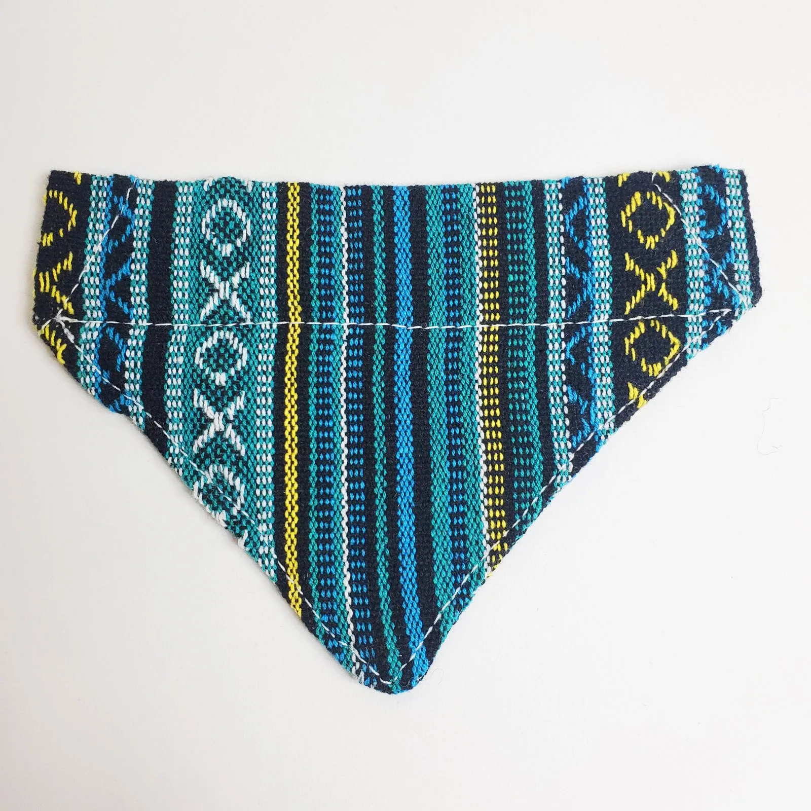 Dog Bandana Small - Peacock Blue Woven