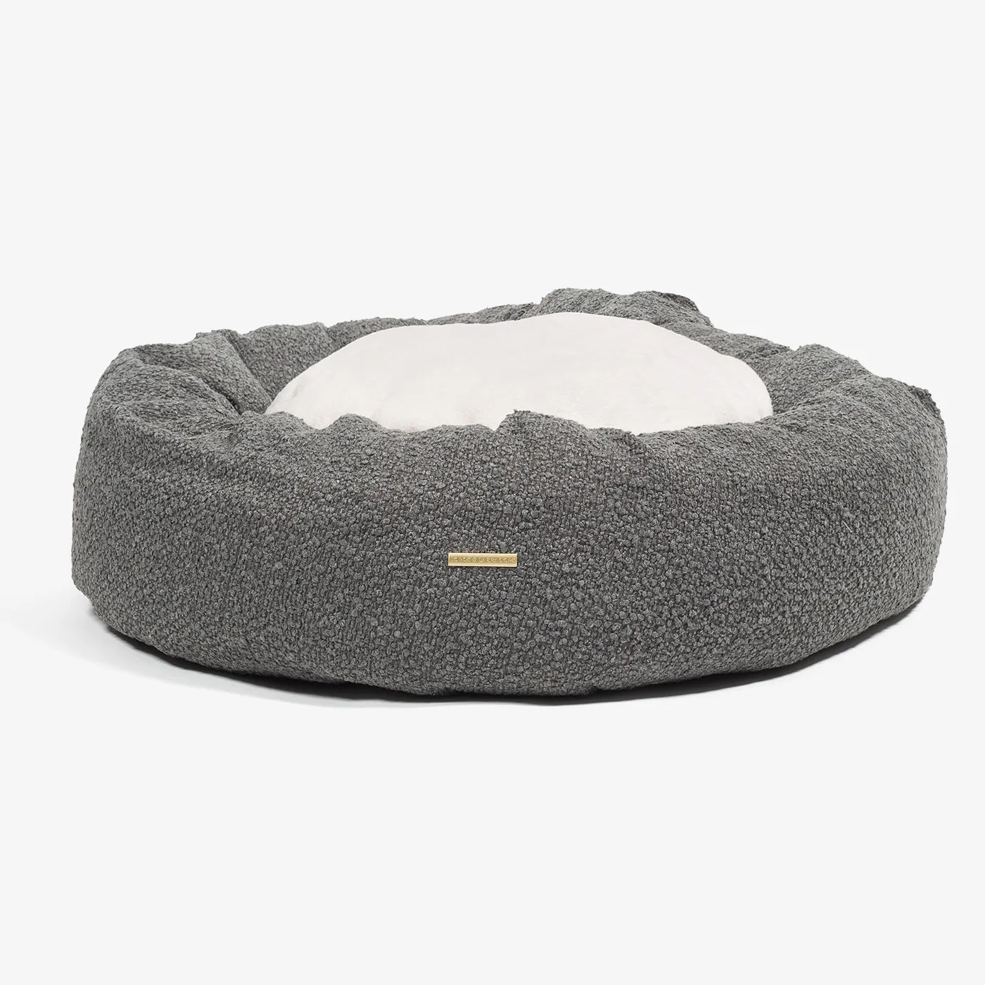 Donut Bed With Removable Covers in Granite Bouclé by Lords & Labradors