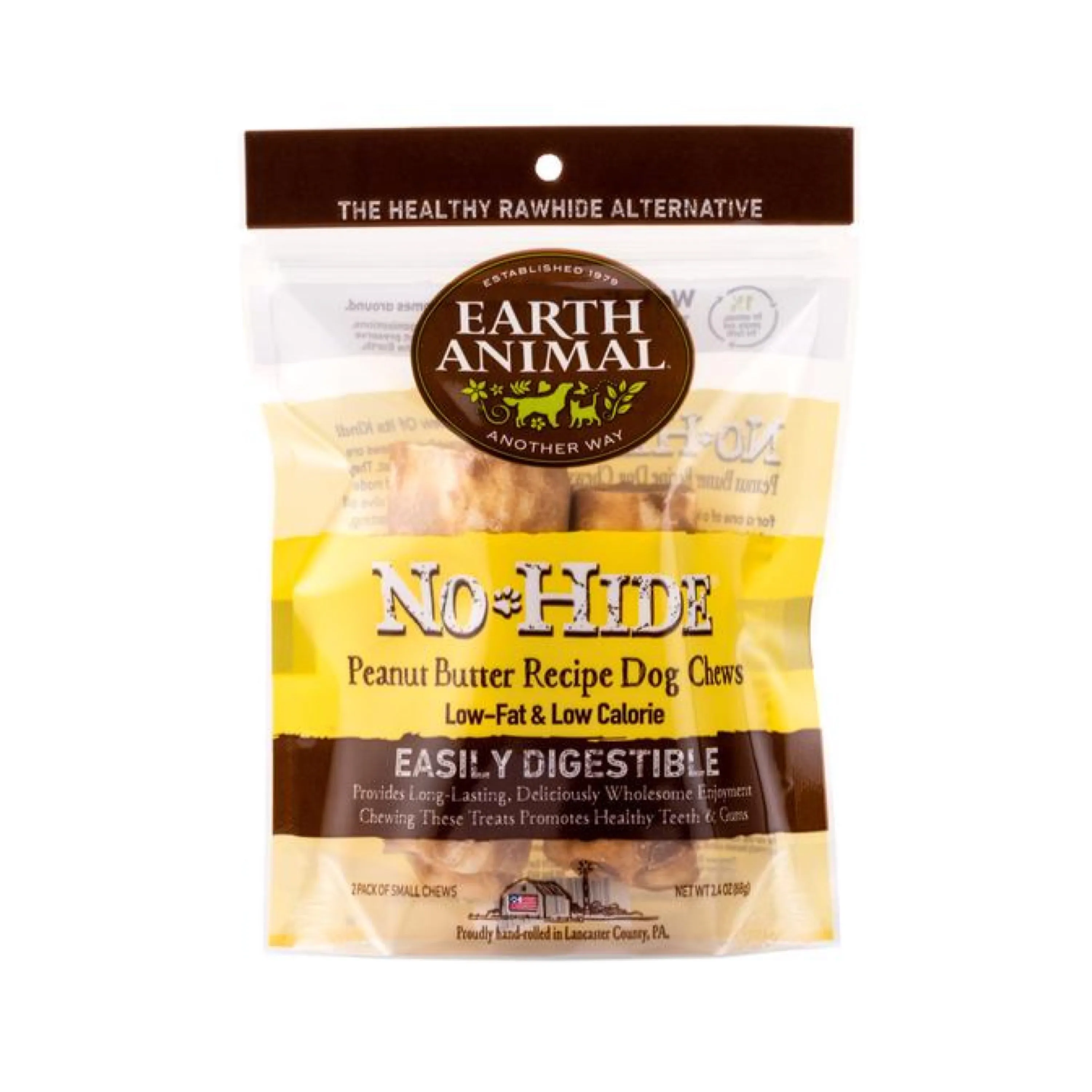 Earth Animal No-Hide Peanut Butter Roll Chews