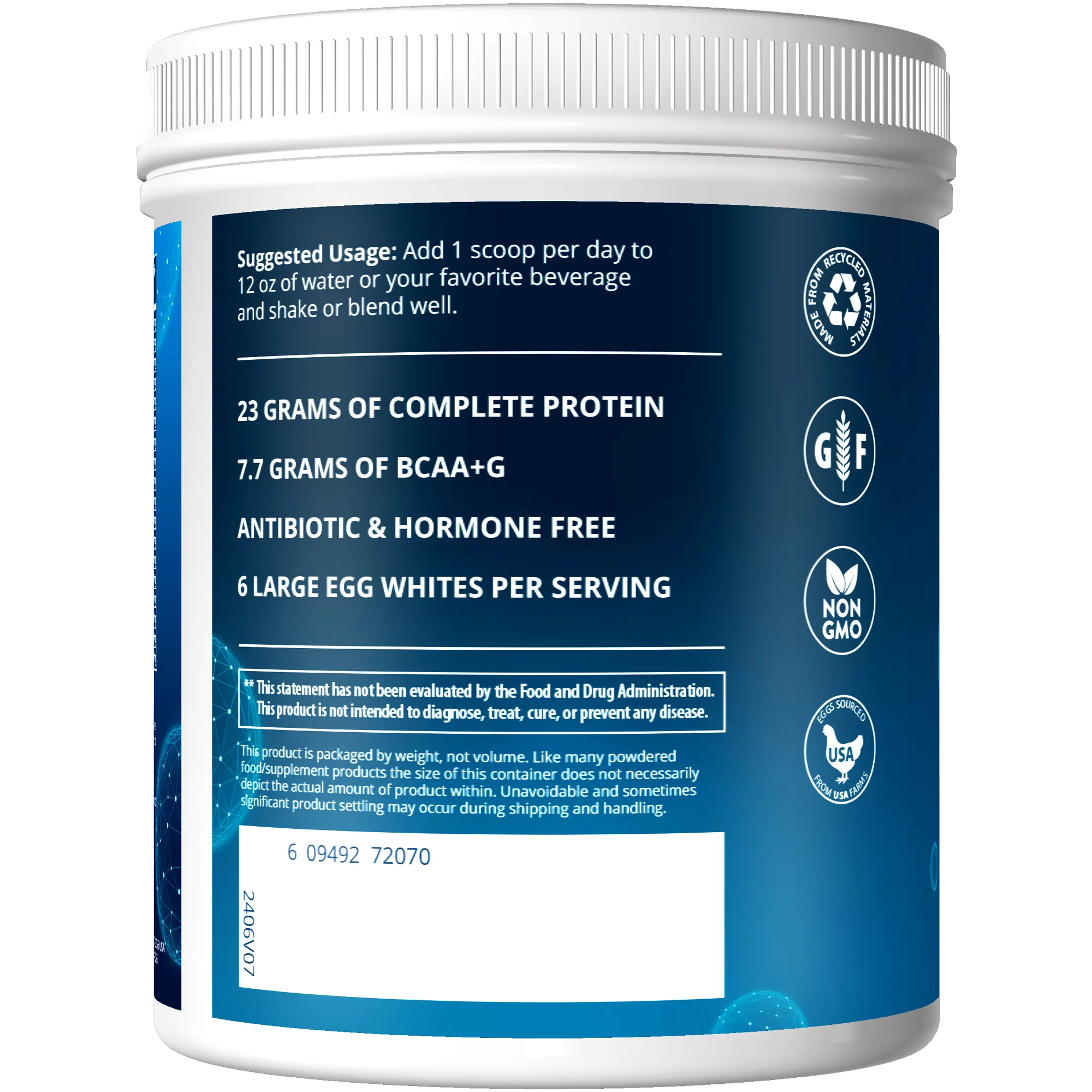 Egg White Protein Chocolate Flavored (12oz)
