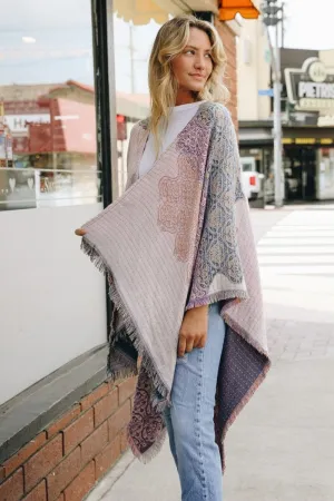 Floral Medallion Paisley Ruana