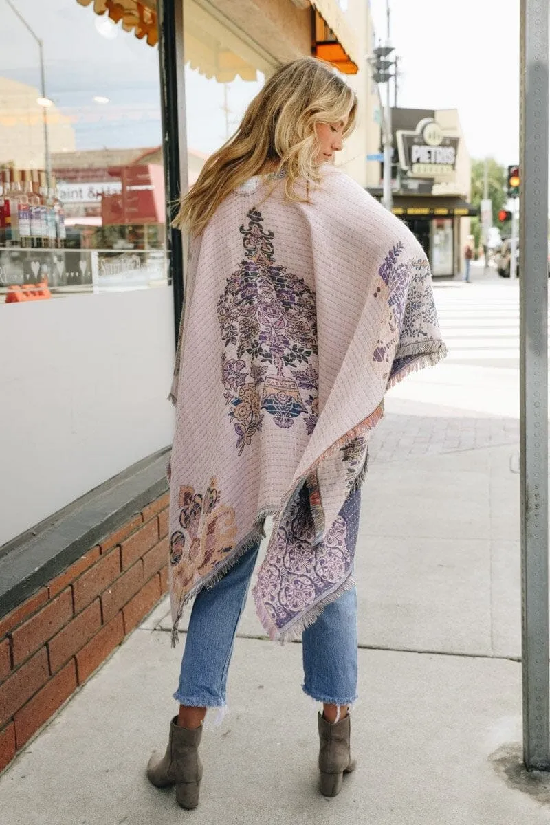 Floral Medallion Paisley Ruana