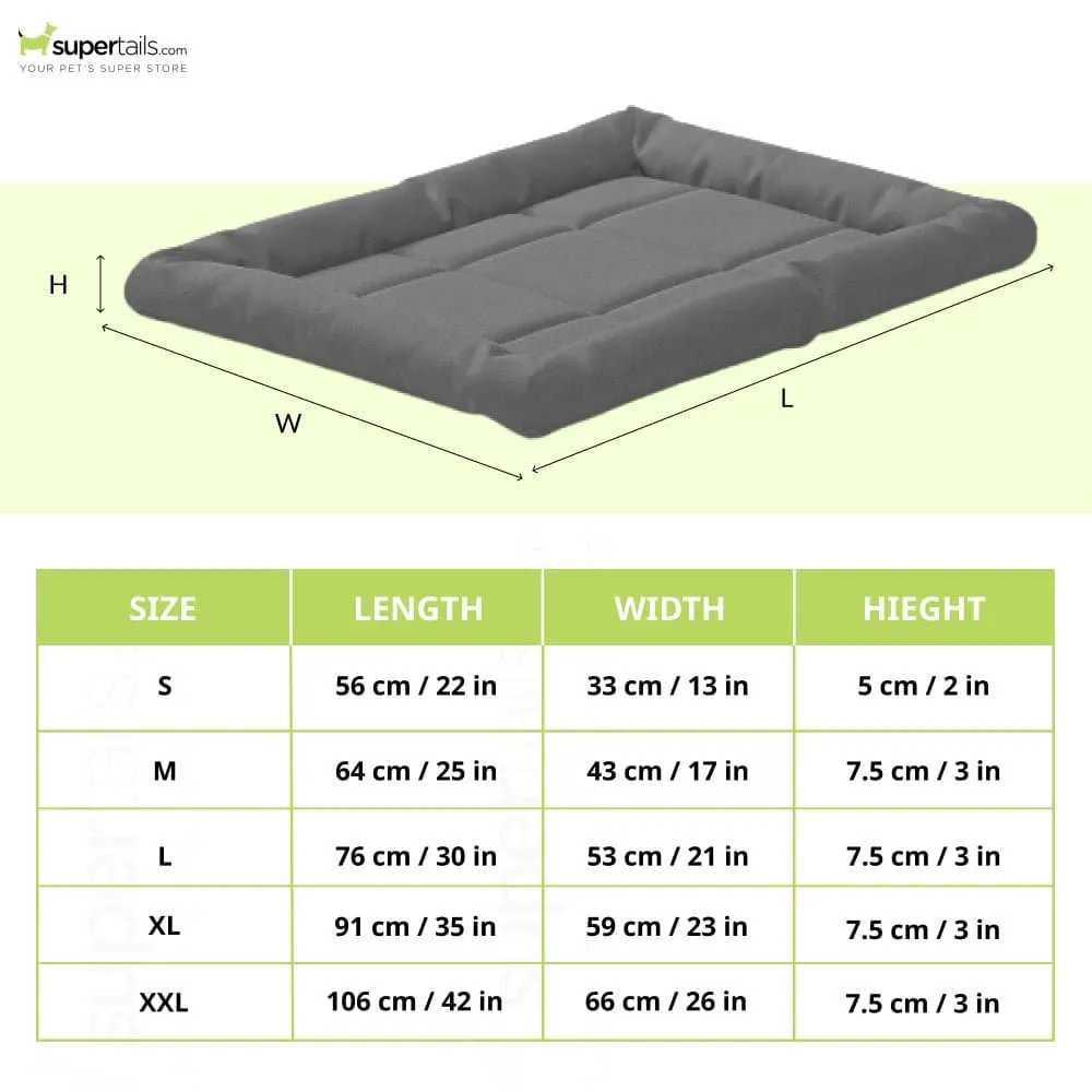 Fluffy's Kozi Pet Rectangular Shaped Bed for Dogs and Cats (Grey)