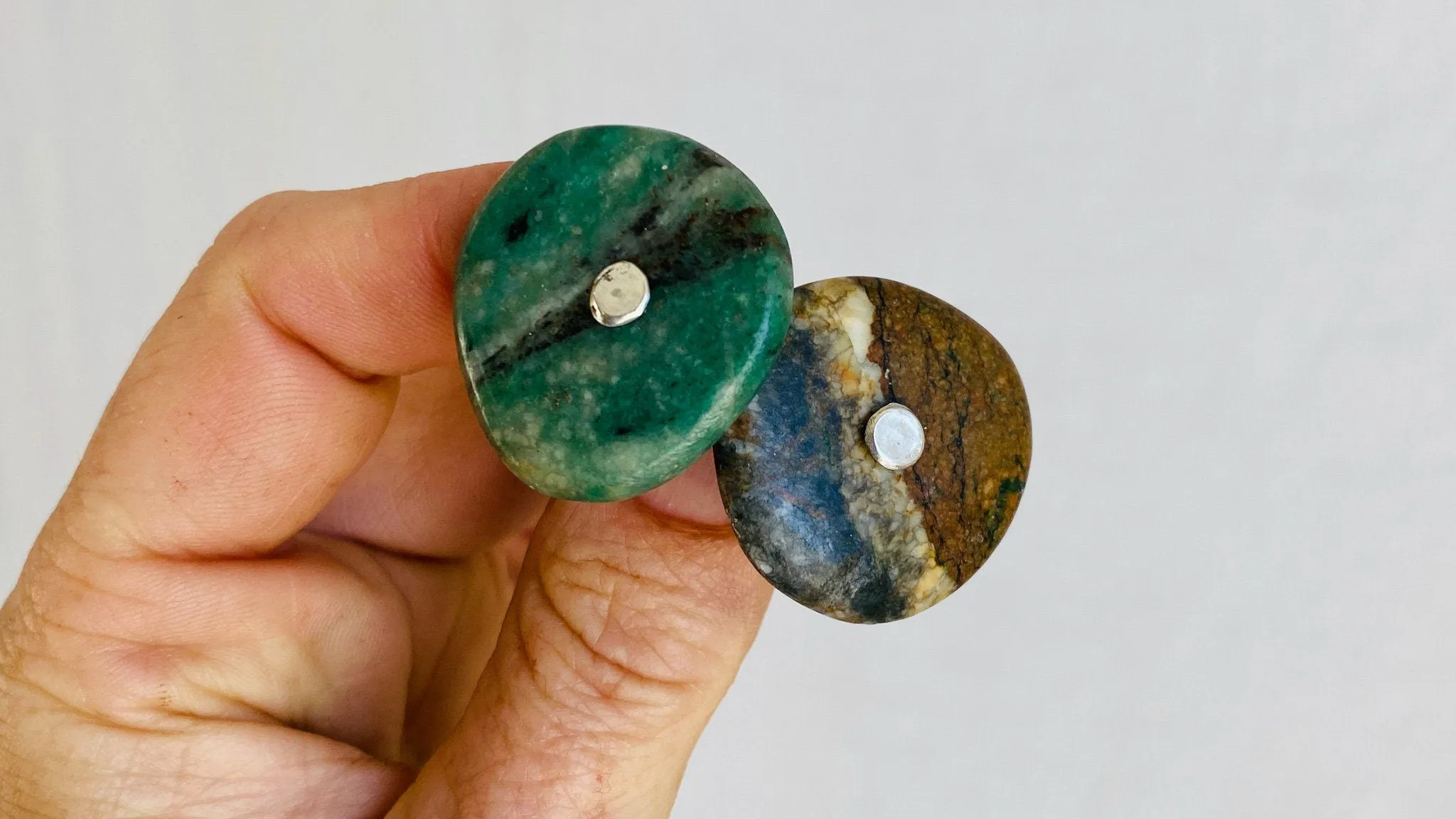 Guatemalita Earrings. Sterling Silver Posts. 0106