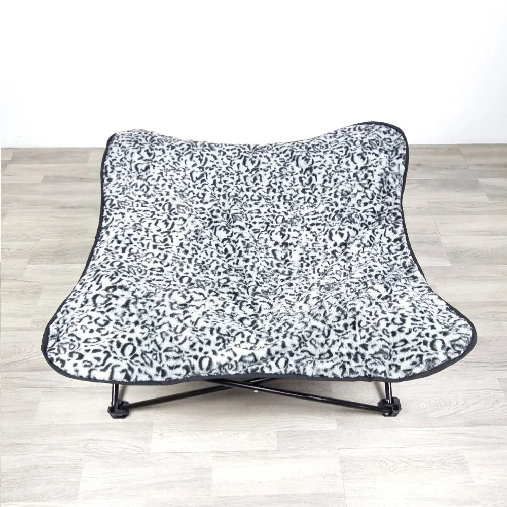 Hammock Dog Bed - Grey Leopard