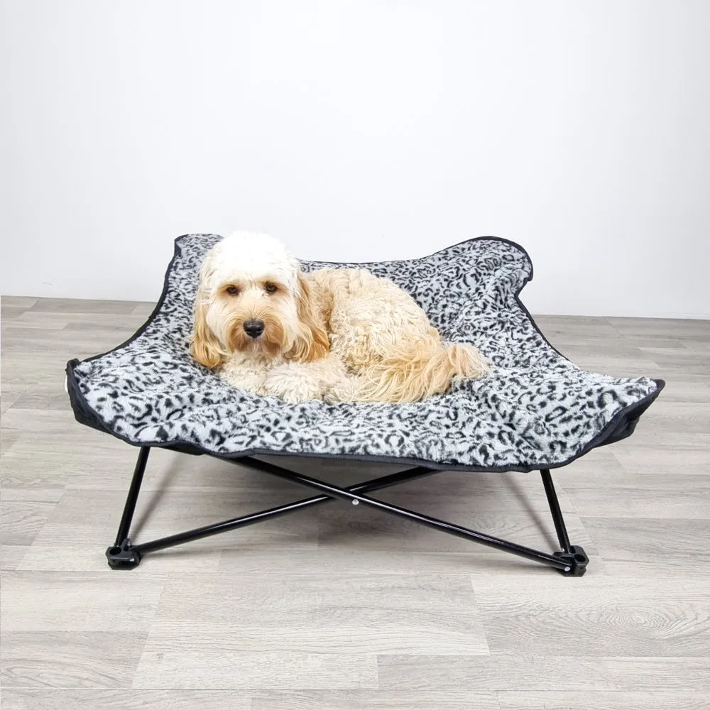 Hammock Dog Bed - Grey Leopard
