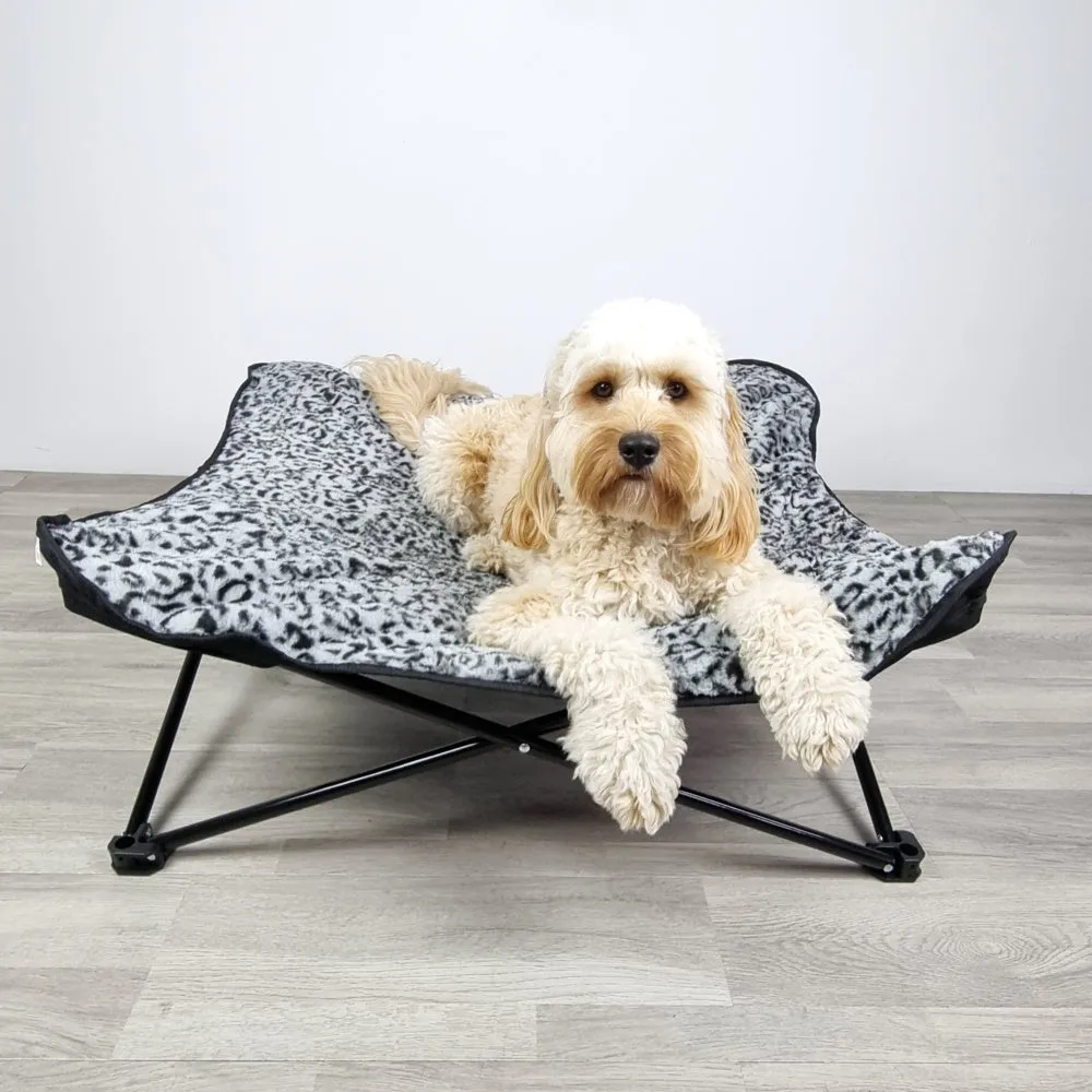 Hammock Dog Bed - Grey Leopard