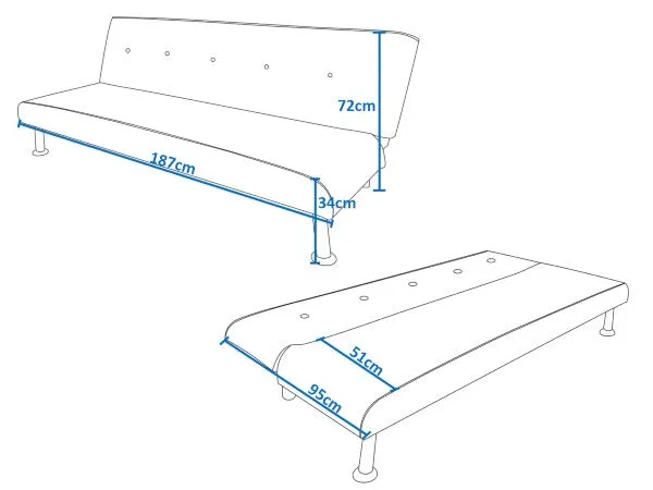 Home Krom Sofa Bed Green
