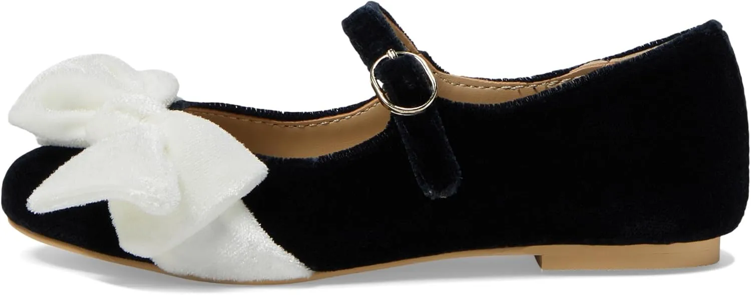 Janie and Jack Girl's Velvet Bow Flats (Toddler/Little Big Kid) Ballet