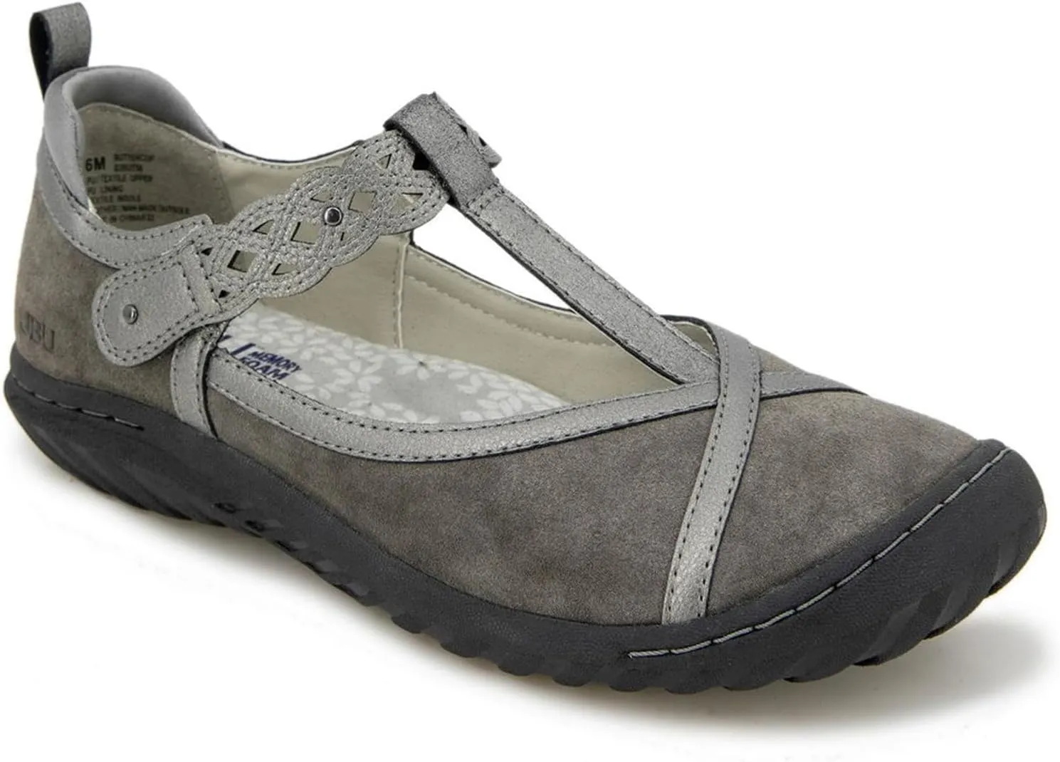 JBU Women's by Jambu, Buttercup Slip-On - Wide Width Grey