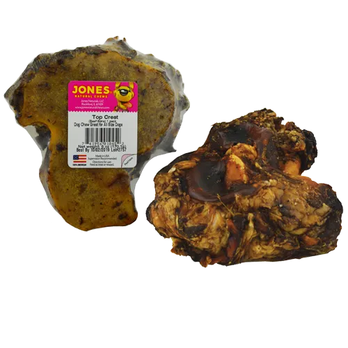 Jones Natural Top Crest Sliced Knuckle Bone Dog Chew