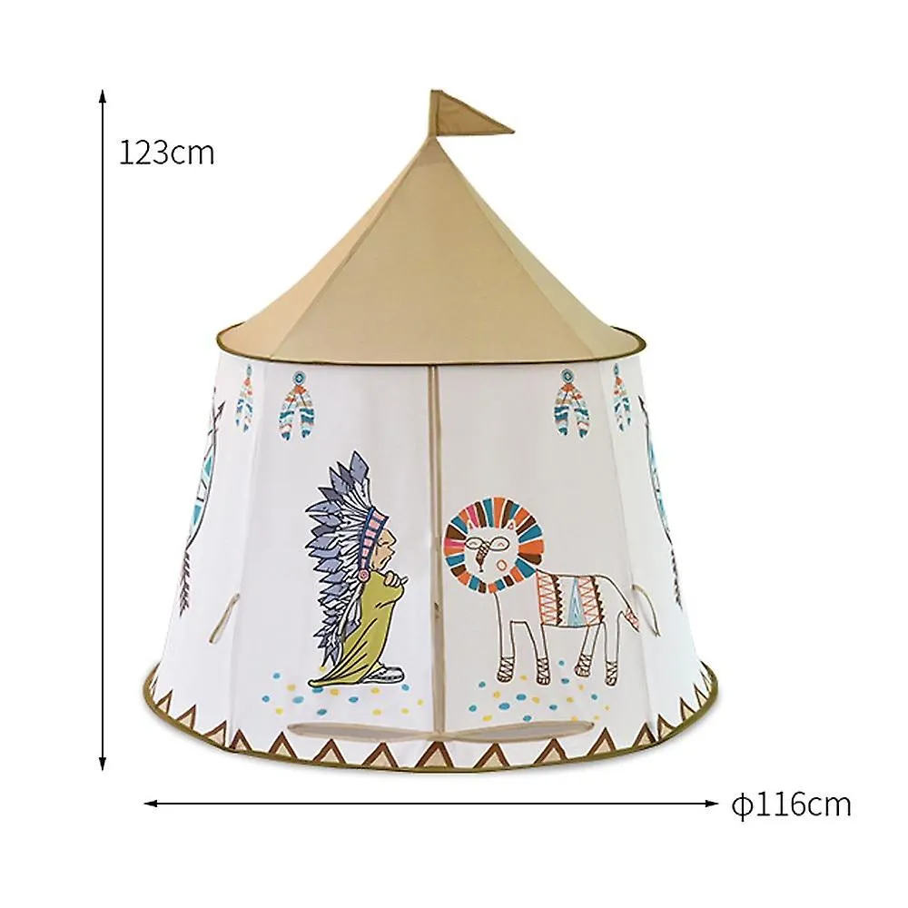 Kid Tent House Portable Princess Castle 123*116cm Present Hang Flag Children Teepee Tent Play Tent Birthday Christmas Gift