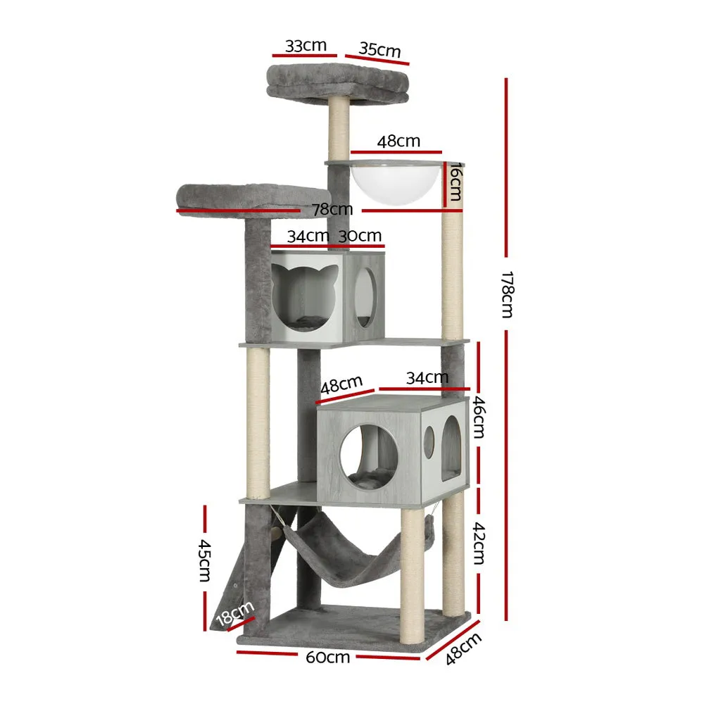 Large Multi-Level Cat Tree Tower with Scratching Post i.Pet