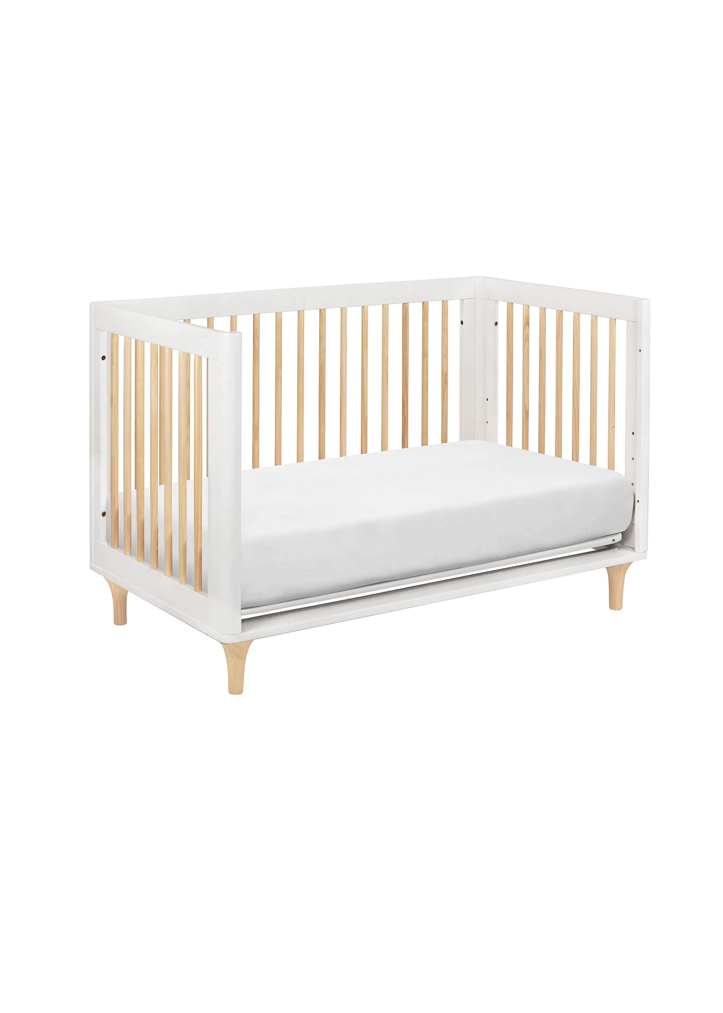 LOLLY 3-IN-1 CONVERTIBLE CRIB - WHITE/NATURAL