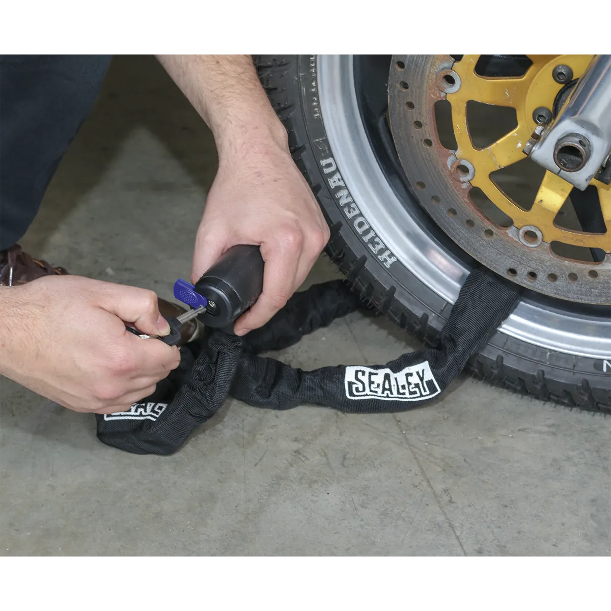 Motorcycle Chain Lock 10mm x 1.5m