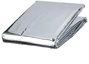Mylar Thermal Emergency Blanket/ Foil Space Blanket (Silver)