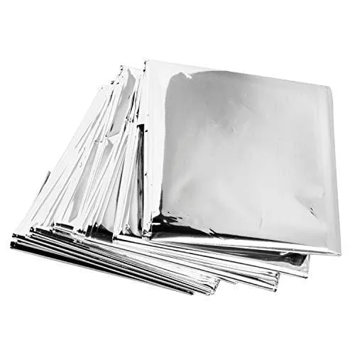 Mylar Thermal Emergency Blanket/ Foil Space Blanket (Silver)