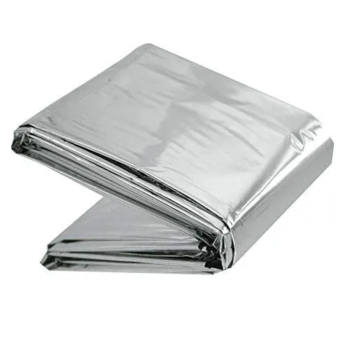 Mylar Thermal Emergency Blanket/ Foil Space Blanket (Silver)