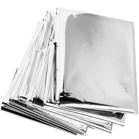 Mylar Thermal Emergency Blanket/ Foil Space Blanket (Silver)