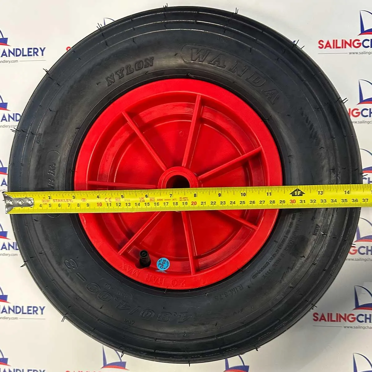 Pair of Pneumatic Dinghy Trolley Wheel With Washers and Clips