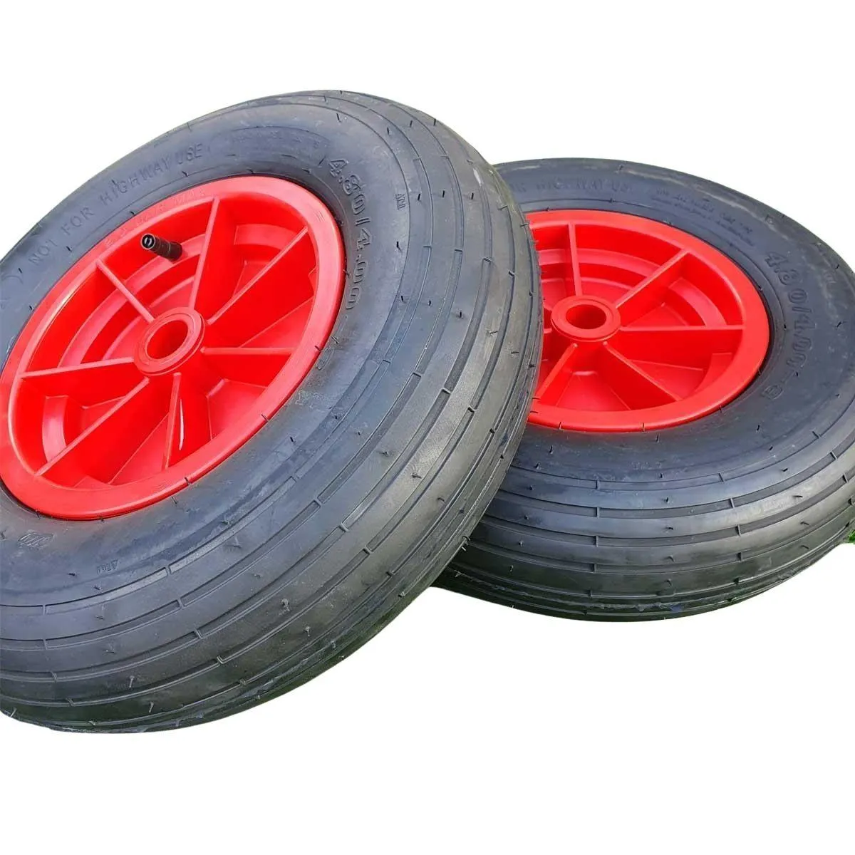 Pair of Pneumatic Dinghy Trolley Wheel With Washers and Clips