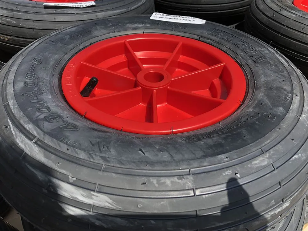 Pair of Pneumatic Dinghy Trolley Wheel With Washers and Clips