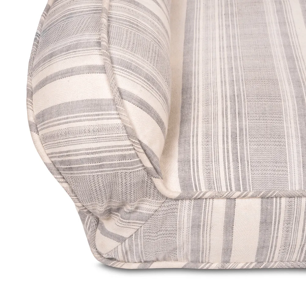 Pawpourri Vintage Sofa Striped Bed for Dogs (Grey)