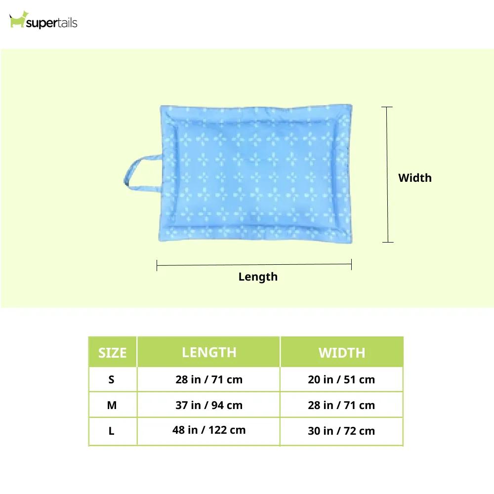 Pet Set Go Sky Bloom Mat for Dogs (Sky Blue)