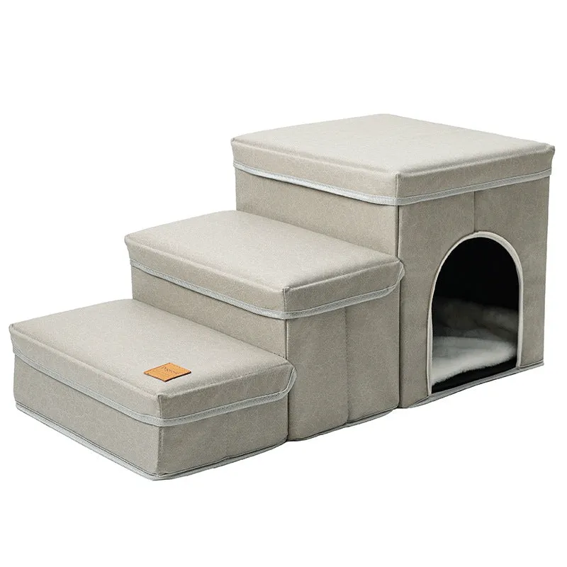 Premium Pet Fortable Steps with Storage and Lounge