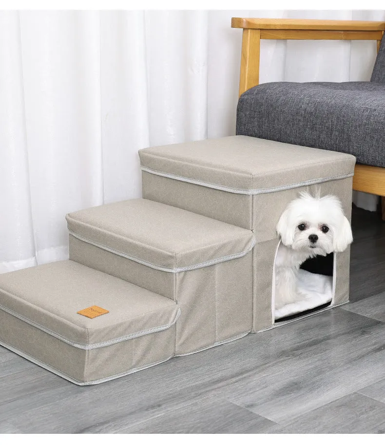 Premium Pet Fortable Steps with Storage and Lounge